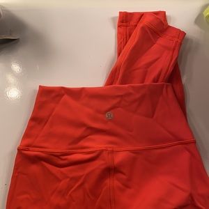 Limited edition coral Lulu lemon leggings